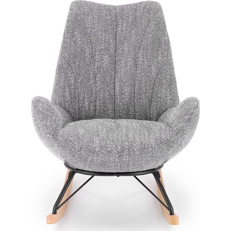 Fotel bujany Luis Halmar - Komfortowy design w odcieniach popielu
