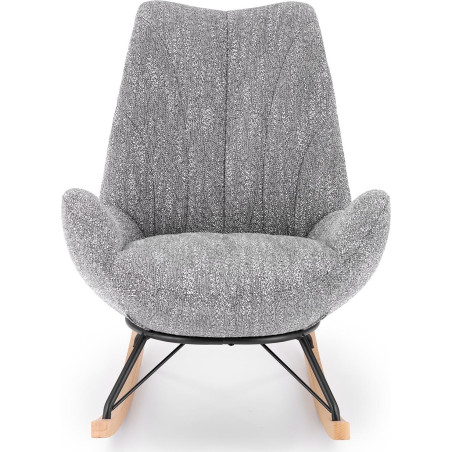 Fotel bujany Luis Halmar - Komfortowy design w odcieniach popielu