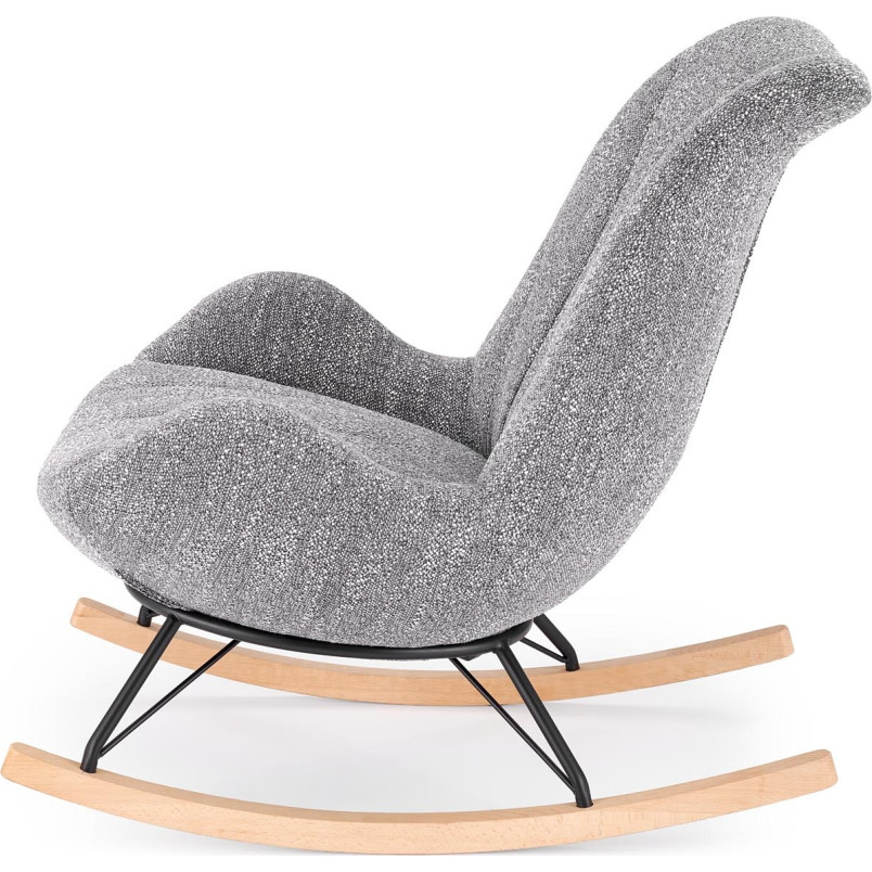 Fotel bujany Luis Halmar - Komfortowy design w odcieniach popielu