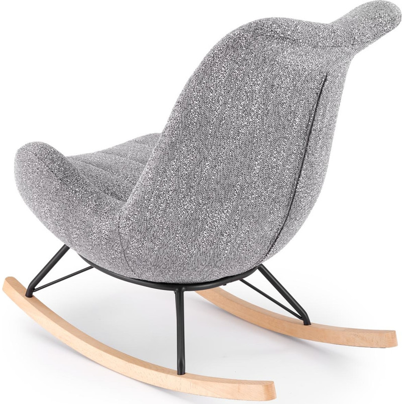 Fotel bujany Luis Halmar - Komfortowy design w odcieniach popielu