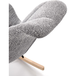 Fotel bujany Luis Halmar - Komfortowy design w odcieniach popielu
