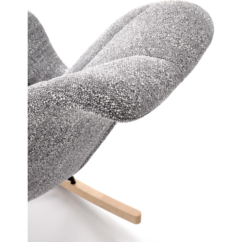Fotel bujany Luis Halmar - Komfortowy design w odcieniach popielu