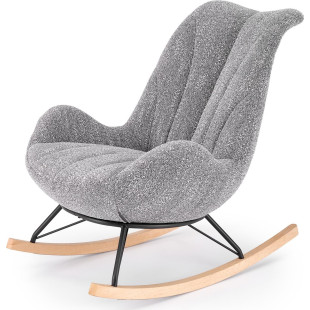 Fotel bujany Luis Halmar - Komfortowy design w odcieniach popielu