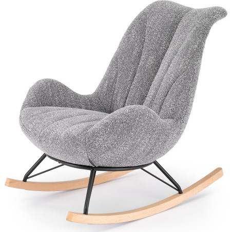 Fotel bujany Luis Halmar - Komfortowy design w odcieniach popielu