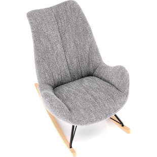 Fotel bujany Luis Halmar - Komfortowy design w odcieniach popielu