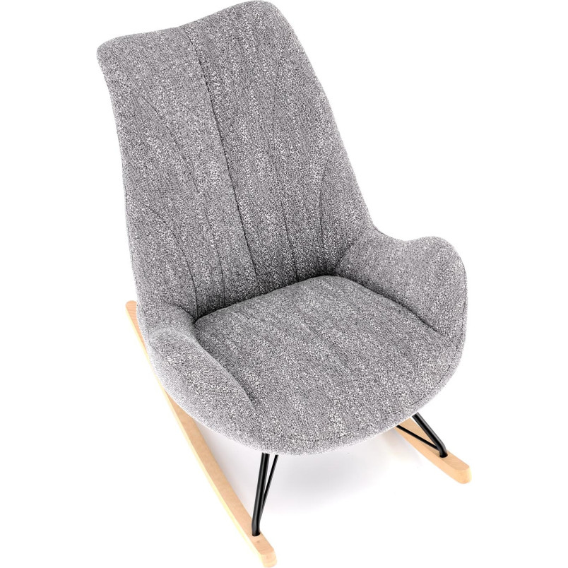Fotel bujany Luis Halmar - Komfortowy design w odcieniach popielu
