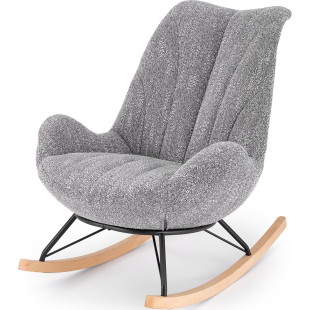 Fotel bujany Luis Halmar - Komfortowy design w odcieniach popielu