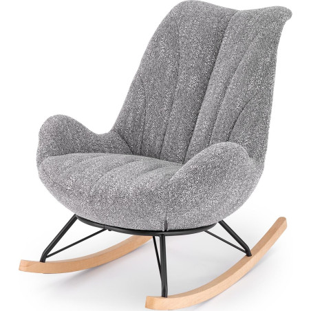 Fotel bujany Luis Halmar - Komfortowy design w odcieniach popielu