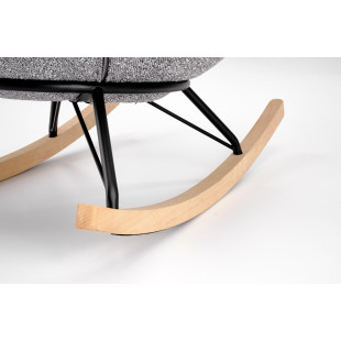 Fotel bujany Luis Halmar - Komfortowy design w odcieniach popielu