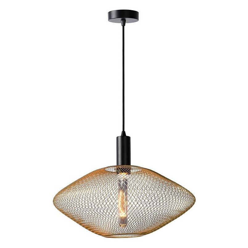 Lampa Wisząca Mesh Geo Mosiężna | Lucide - Nowoczesny Design