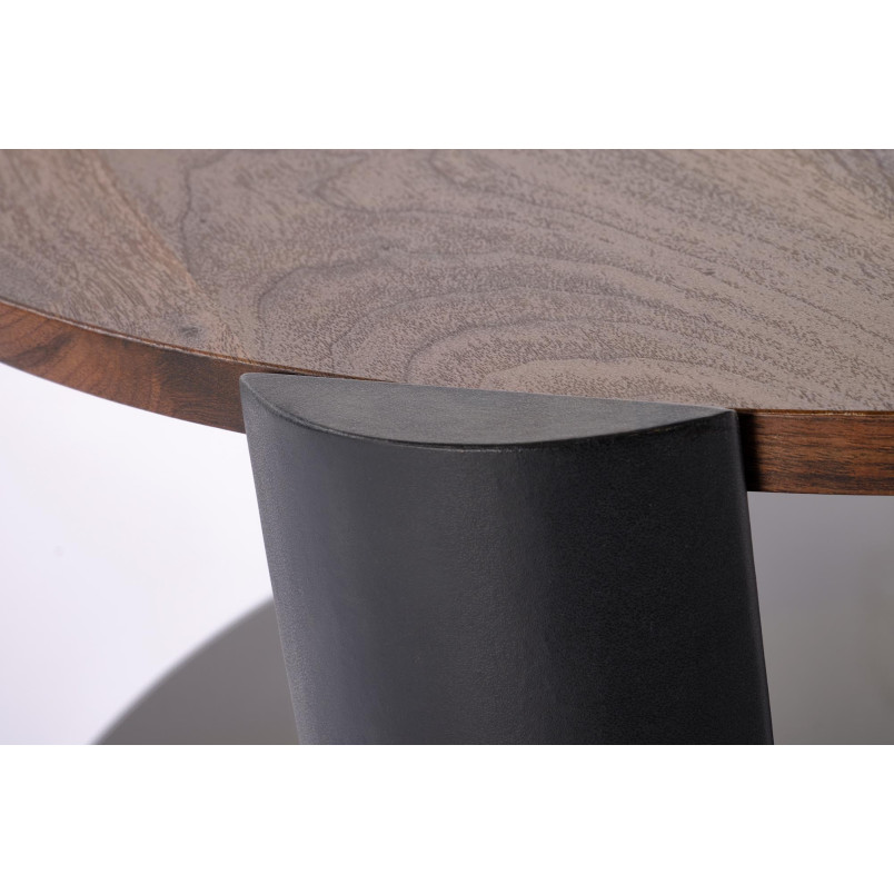 Stolik okrągły Lira Halmar | Orzech/Czarny, 80cm