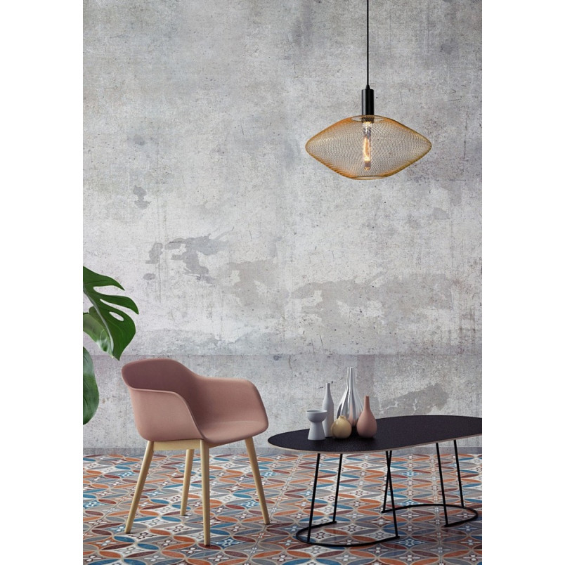 Lampa Wisząca Mesh Geo Mosiężna | Lucide - Nowoczesny Design