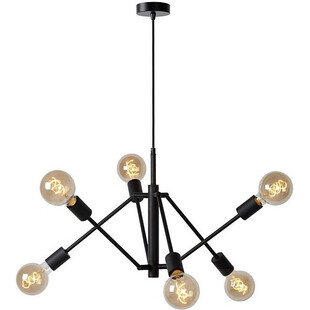 Lampa wisząca regulowana loft Lester 50 czarna marki Lucide