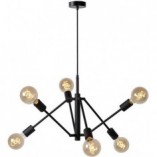Lampa Loft Lester VI Czarna | Lucide - Nowoczesny Design