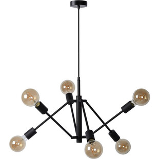 Lampa Loft Lester VI Czarna | Lucide - Nowoczesny Design