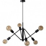 Lampa Loft Lester VI Czarna | Lucide - Nowoczesny Design
