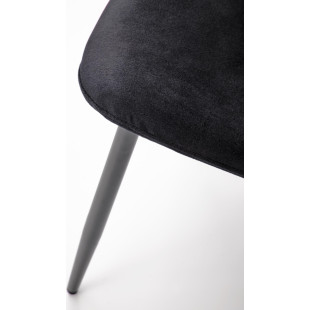 Krzesło welurowe czarne K608 Halmar | Komfort i styl