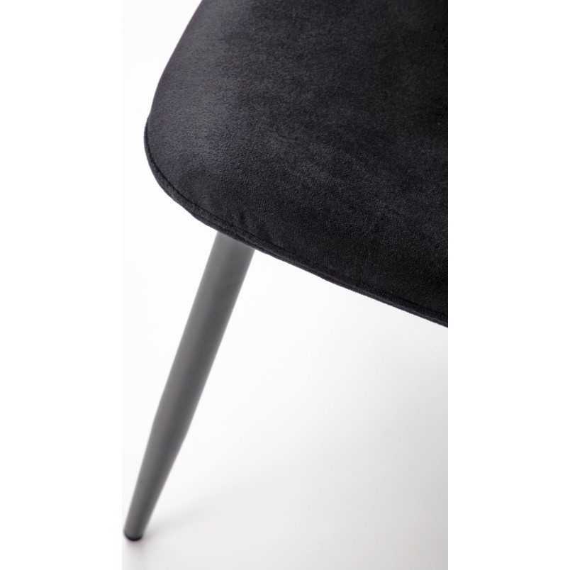 Krzesło welurowe czarne K608 Halmar | Komfort i styl