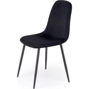 Krzesło welurowe czarne K608 Halmar | Komfort i styl