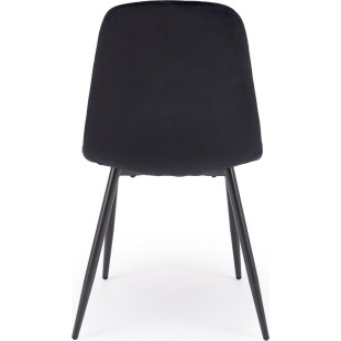 Krzesło welurowe czarne K608 Halmar | Komfort i styl