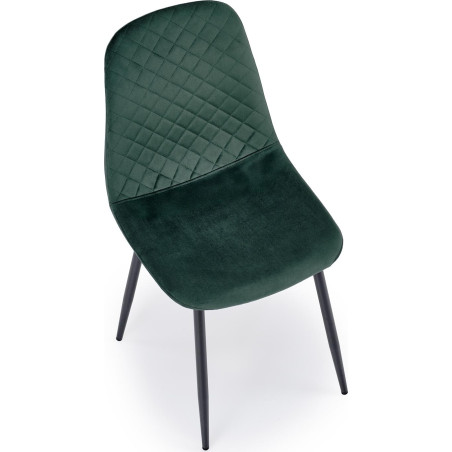 Krzesło welurowe zielone K608 Halmar | Komfort i styl