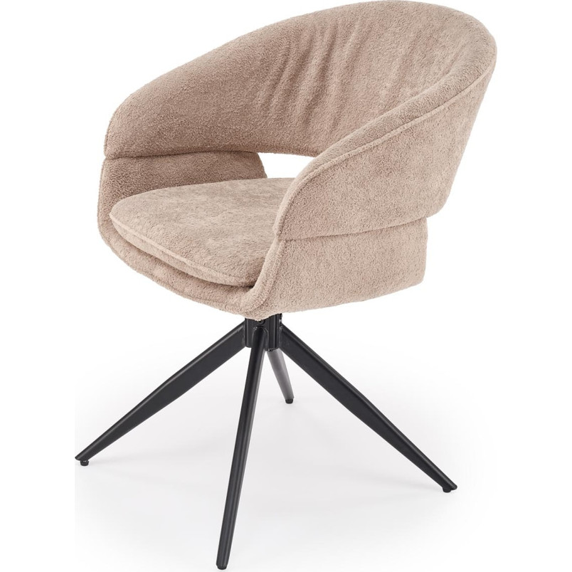 Krzesło muszelka obrotowe cappuccino Halmar K602 - Komfort i styl!