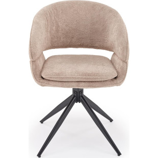 Krzesło muszelka obrotowe cappuccino Halmar K602 - Komfort i styl!