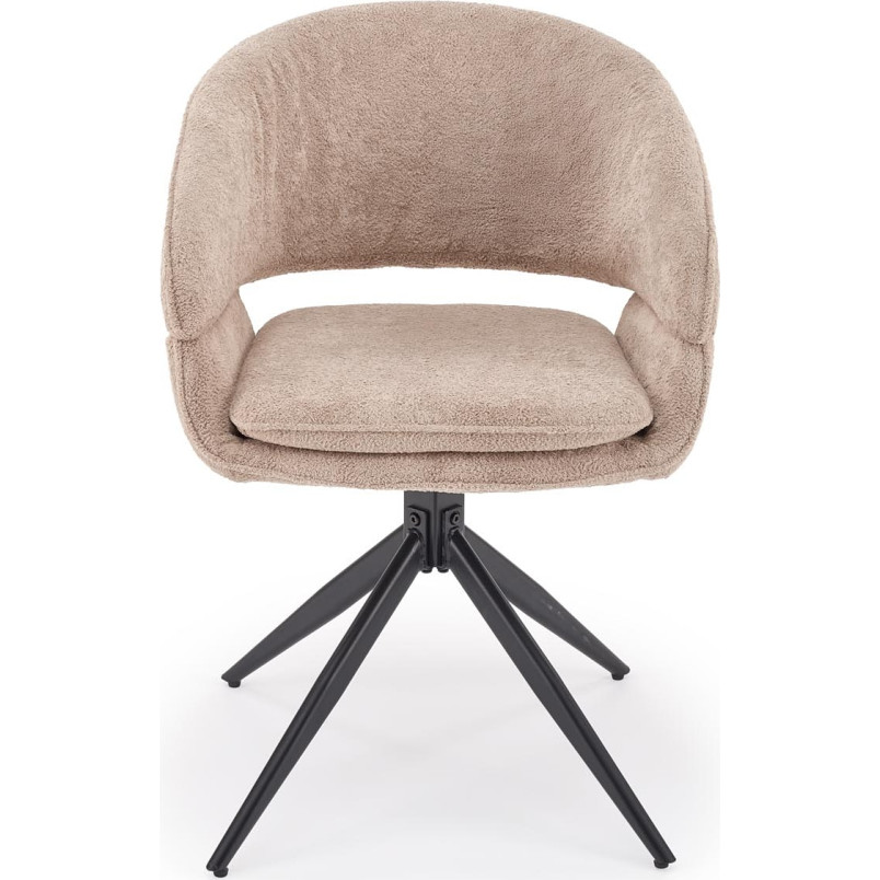 Krzesło muszelka obrotowe cappuccino Halmar K602 - Komfort i styl!