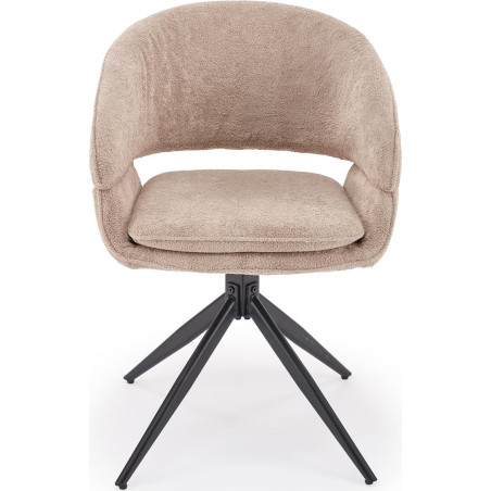 Krzesło muszelka obrotowe cappuccino Halmar K602 - Komfort i styl!