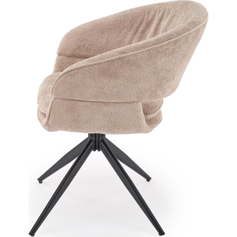 Krzesło muszelka obrotowe cappuccino Halmar K602 - Komfort i styl!