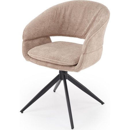 Krzesło muszelka obrotowe cappuccino Halmar K602 - Komfort i styl!