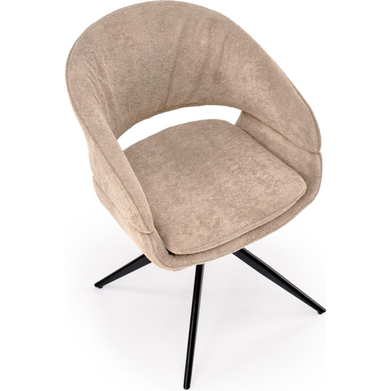 Krzesło muszelka obrotowe cappuccino Halmar K602 - Komfort i styl!