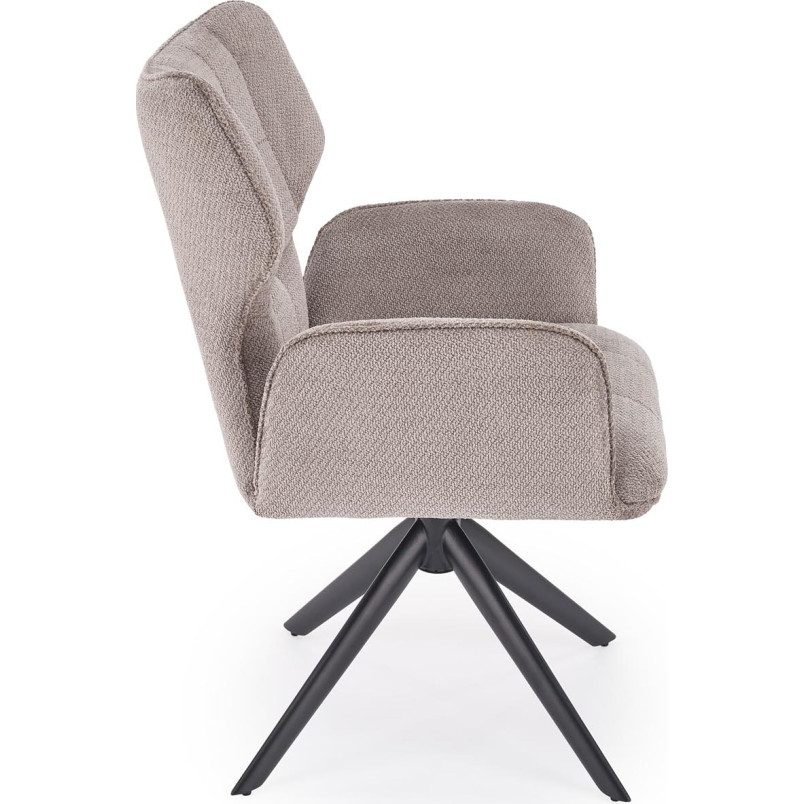 Fotel obrotowy pikowany K601 popiel Halmar | Komfort i styl