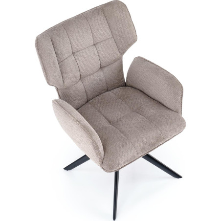 Fotel obrotowy pikowany K601 popiel Halmar | Komfort i styl