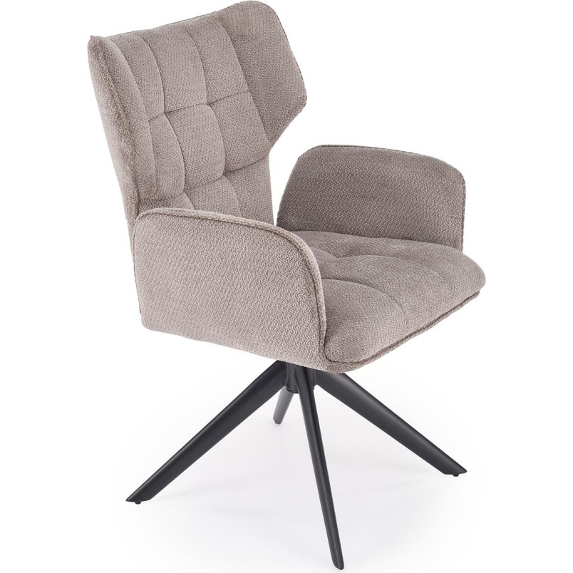 Fotel obrotowy pikowany K601 popiel Halmar | Komfort i styl