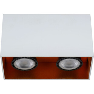 Lampa spot Bodibis Lucide | Biało-miedziana, 2xGU10