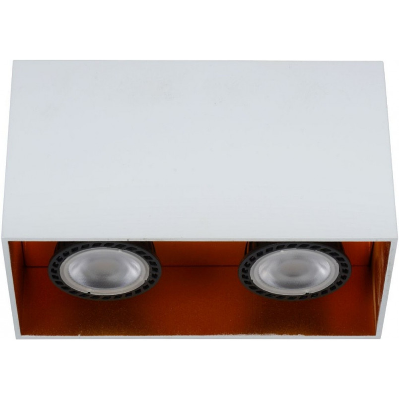 Lampa spot Bodibis Lucide | Biało-miedziana, 2xGU10