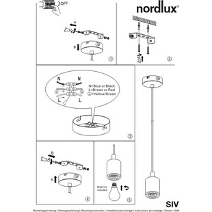 Lampa wisząca Siv czarna Nordlux - E27 | Sklep z lampami