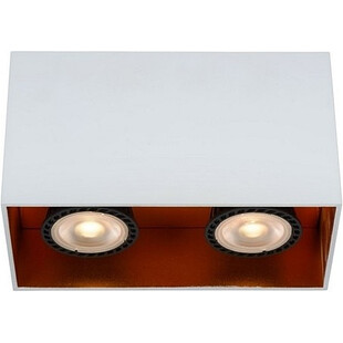 Lampa spot Bodibis Lucide | Biało-miedziana, 2xGU10