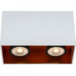 Lampa spot Bodibis Lucide | Biało-miedziana, 2xGU10