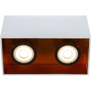 Lampa spot Bodibis Lucide | Biało-miedziana, 2xGU10