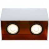 Lampa spot Bodibis Lucide | Biało-miedziana, 2xGU10