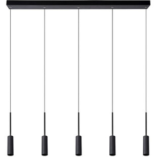 Lampa wisząca LED Tubule czarna Lucide | Minimalistyczny design