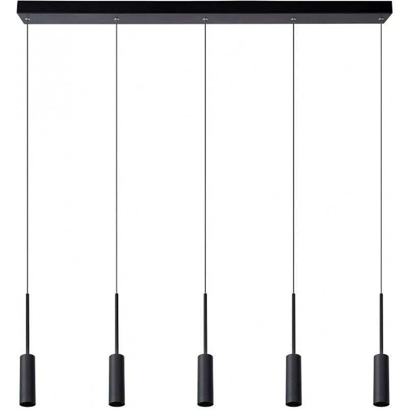 Lampa wisząca LED Tubule czarna Lucide | Minimalistyczny design