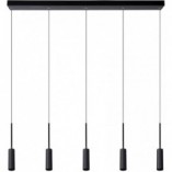 Lampa wisząca LED Tubule czarna Lucide | Minimalistyczny design
