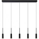 Lampa wisząca LED Tubule czarna Lucide | Minimalistyczny design
