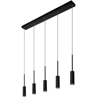 Lampa wisząca LED Tubule czarna Lucide | Minimalistyczny design