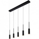 Lampa wisząca LED Tubule czarna Lucide | Minimalistyczny design
