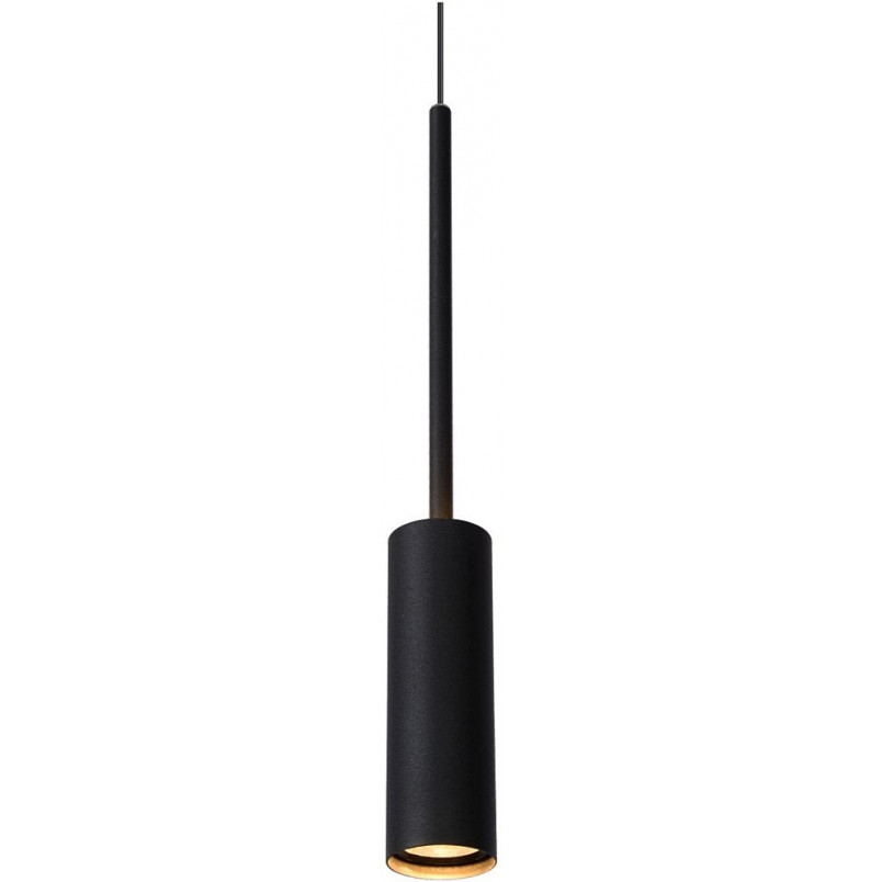 Lampa wisząca LED Tubule czarna Lucide | Minimalistyczny design
