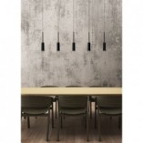 Lampa wisząca LED Tubule czarna Lucide | Minimalistyczny design